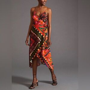 FARM Rio for Anthropologie Hanky Wrap Midi Dress Size S